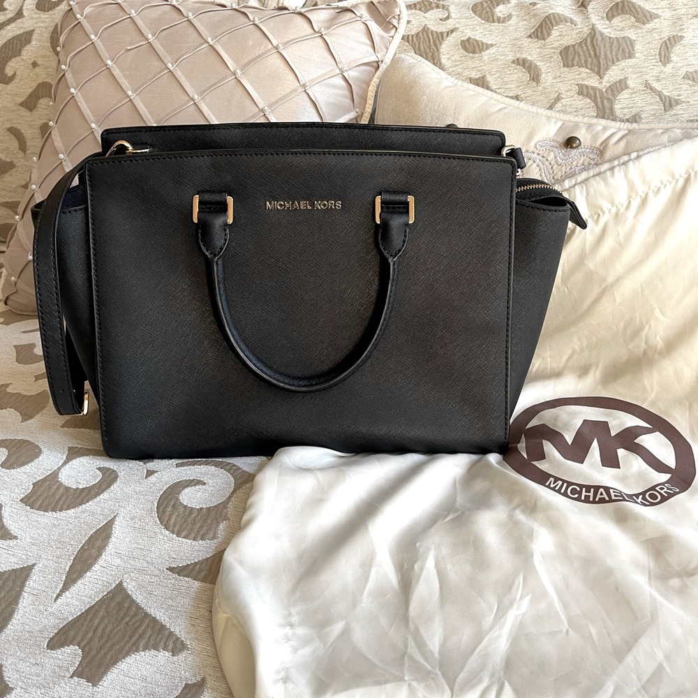 MICHAEL KORS Selma Large Saffiano Leather Satchel